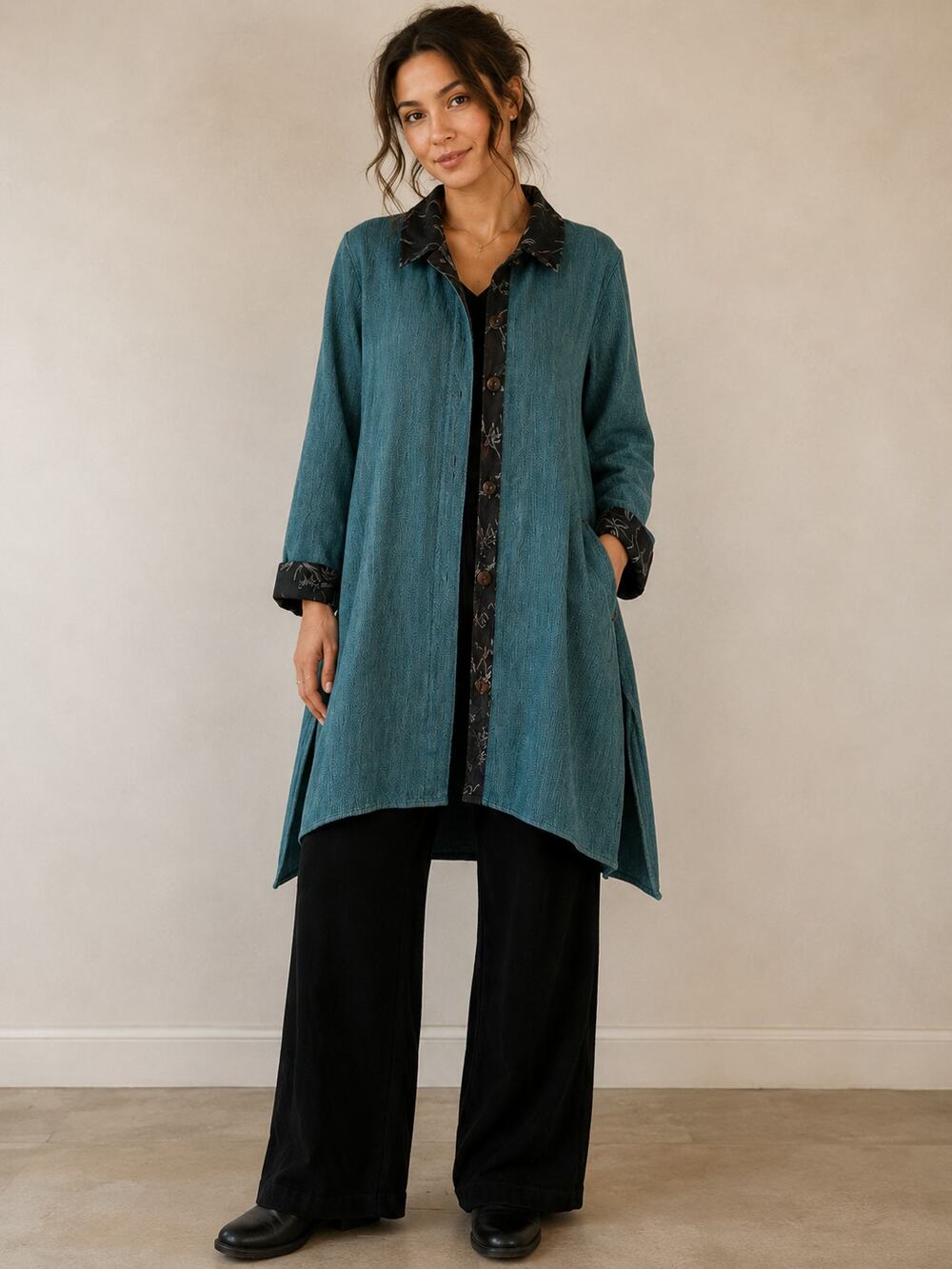 Vintage Tribe A People United Artsy Cotton Asian Inspired Jacket Tunic M